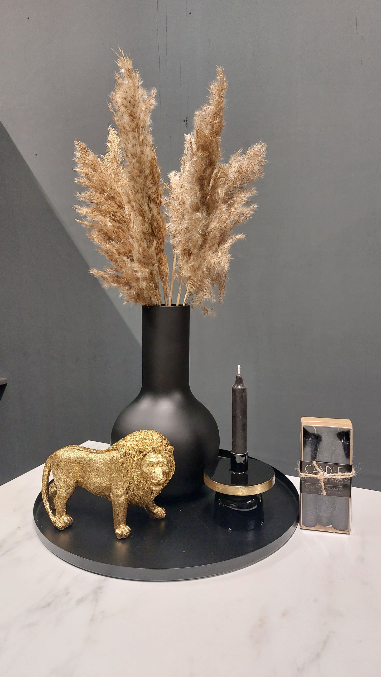 Woonaccessoires set Lion - Zwart Goud | Woongeluk4you