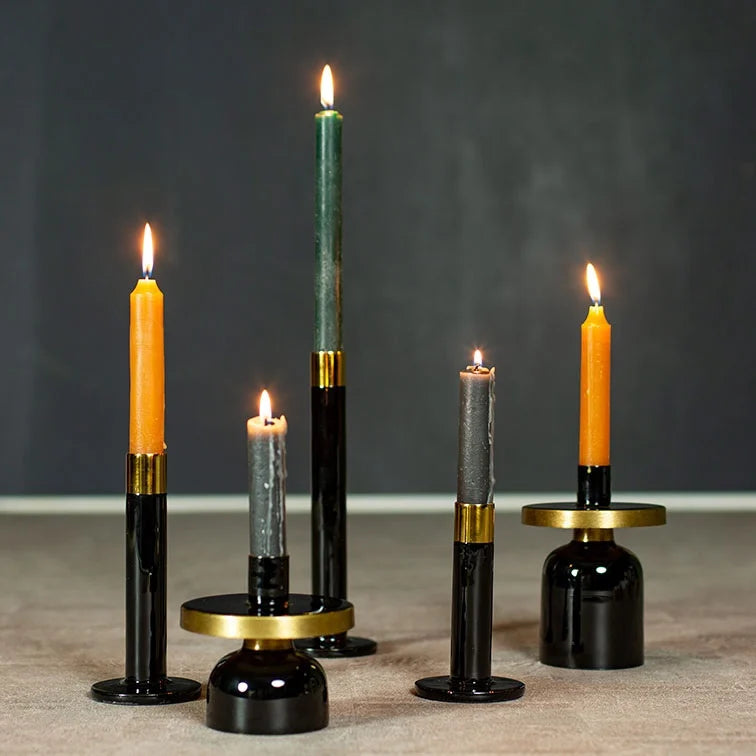 Kandelaar madras zwart-goud S | Countryfield