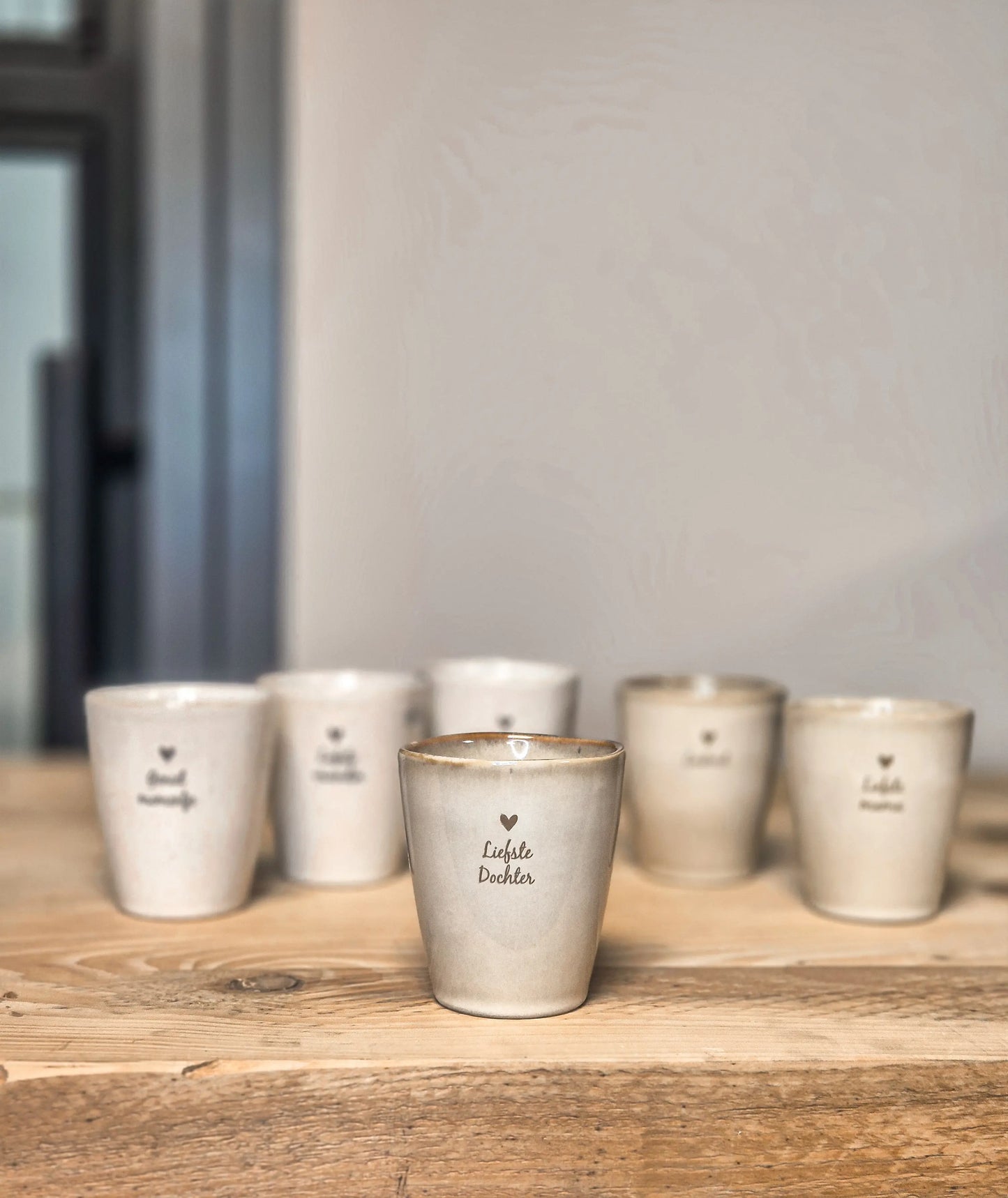 Gepersonaliseerde mok collectie met tekst liefste dochter cadeau keramiek