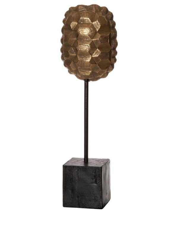 Ornament Turtle Goud/ zwart | Swiet - woongeluk4you