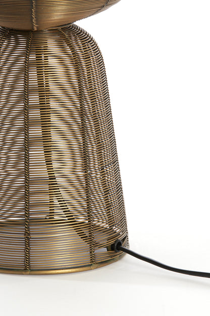 Stijlvolle Tafellamp ABOSO Antiek Brons 18x42 cm - veelzijdige verlichting voor diverse ruimtes in huis.