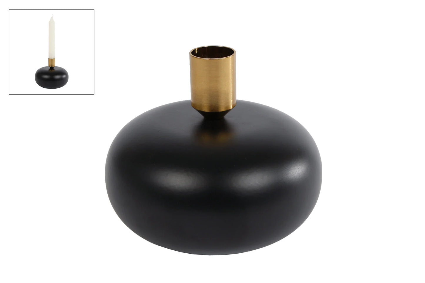 Kandelaar bol vorm, afmeting L. Mooi te combineren met andere kandelaren