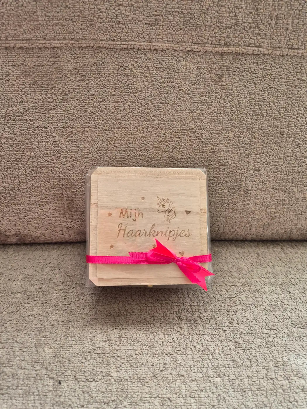Mijn haarknipjes unicorn houten kistje voor het opbergen van haarspulletjes