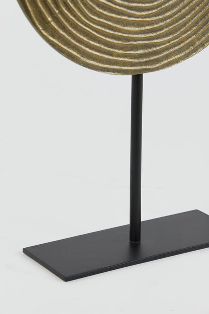 Minimalistisch Ornament Cirkel op Voet RAWAS Antiek Brons/Zwart - Light & Living, een prachtige toevoeging aan je interieur.