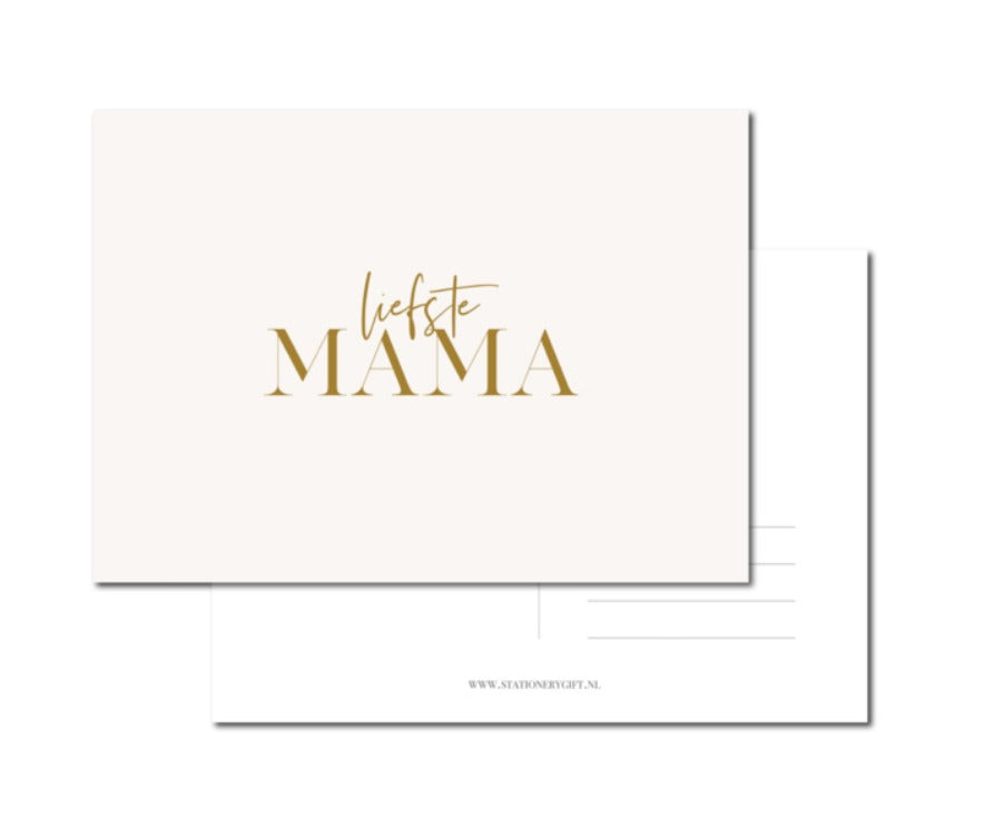 Kaart Liefste Mama | Stationarygift - woongeluk4you