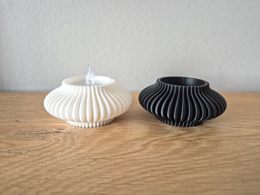 Japandi waxinelicht rond - eigen kleurkeuze