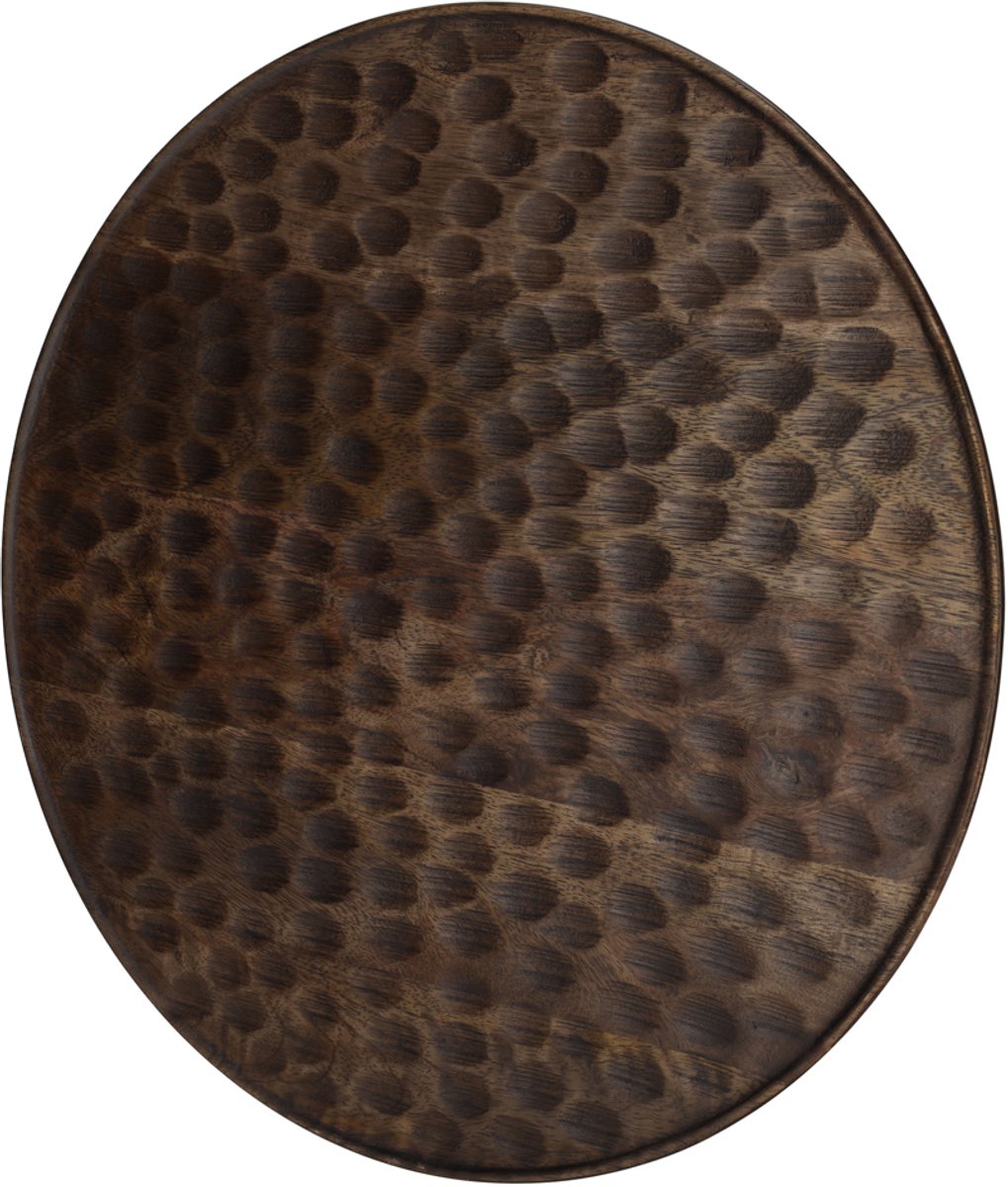 Dienblad / Serveerplank Artisan Rond Bruin Mangohout - Ø 37 cm