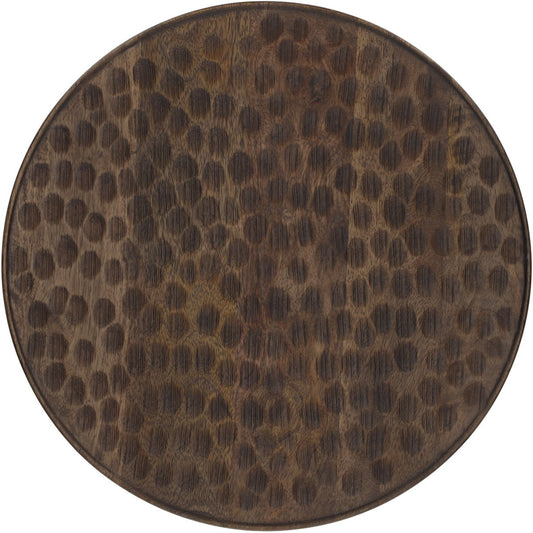 Dienblad / Serveerplank Artisan Rond Bruin Mangohout - Ø 37 cm