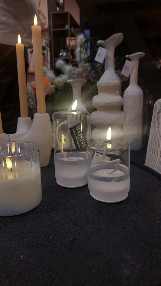 Led Olielamp white M | Mansion