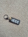 Sleutelhanger met naam Hidde en ringsluiting 