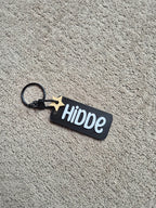 Sleutelhanger met naam Hidde en ringsluiting 