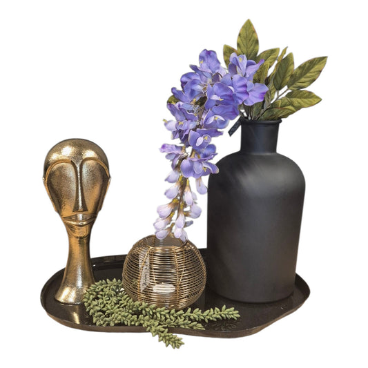 complete woonaccessoires set purple head- luxe complete set