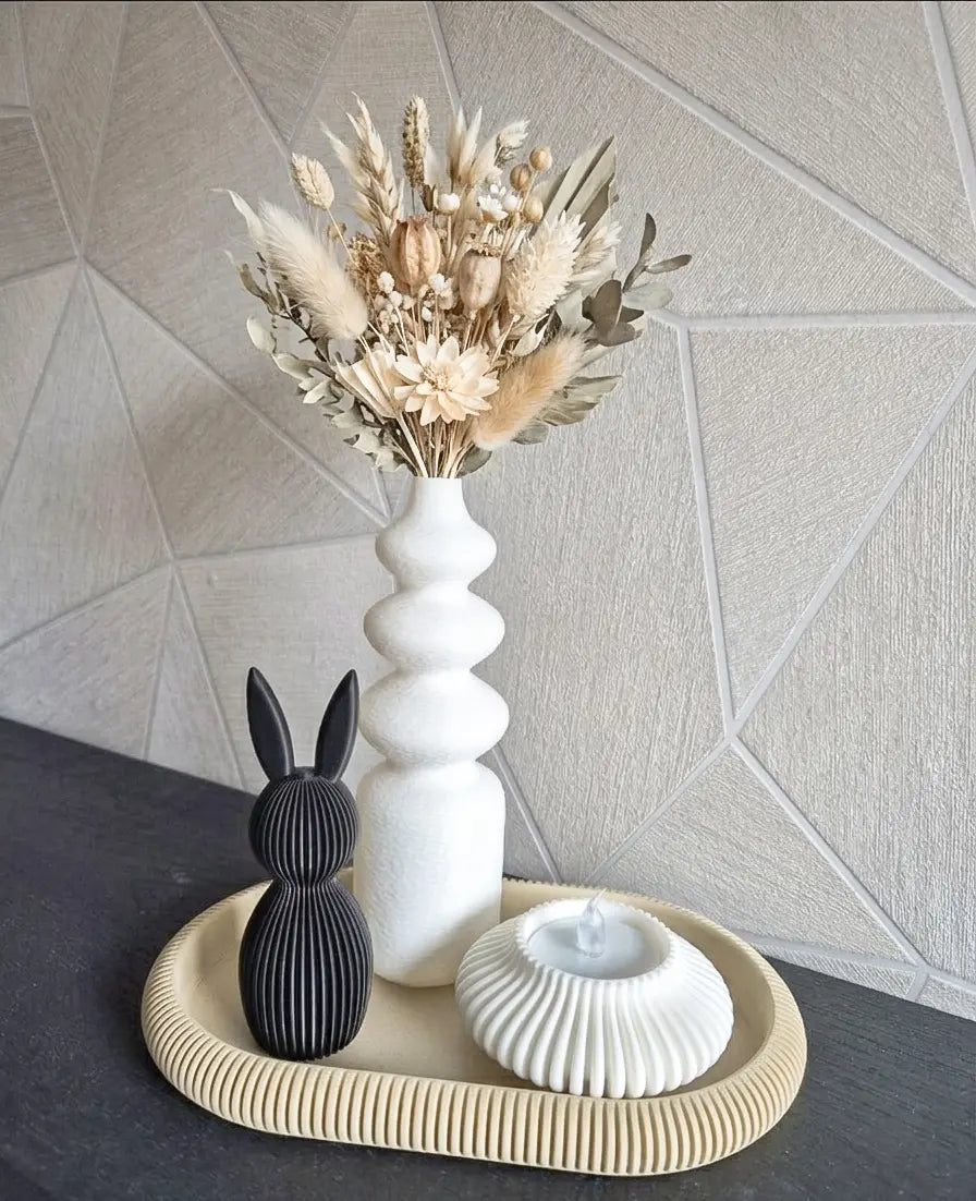 3d geprint japandi tray wit in sfeerbeeld