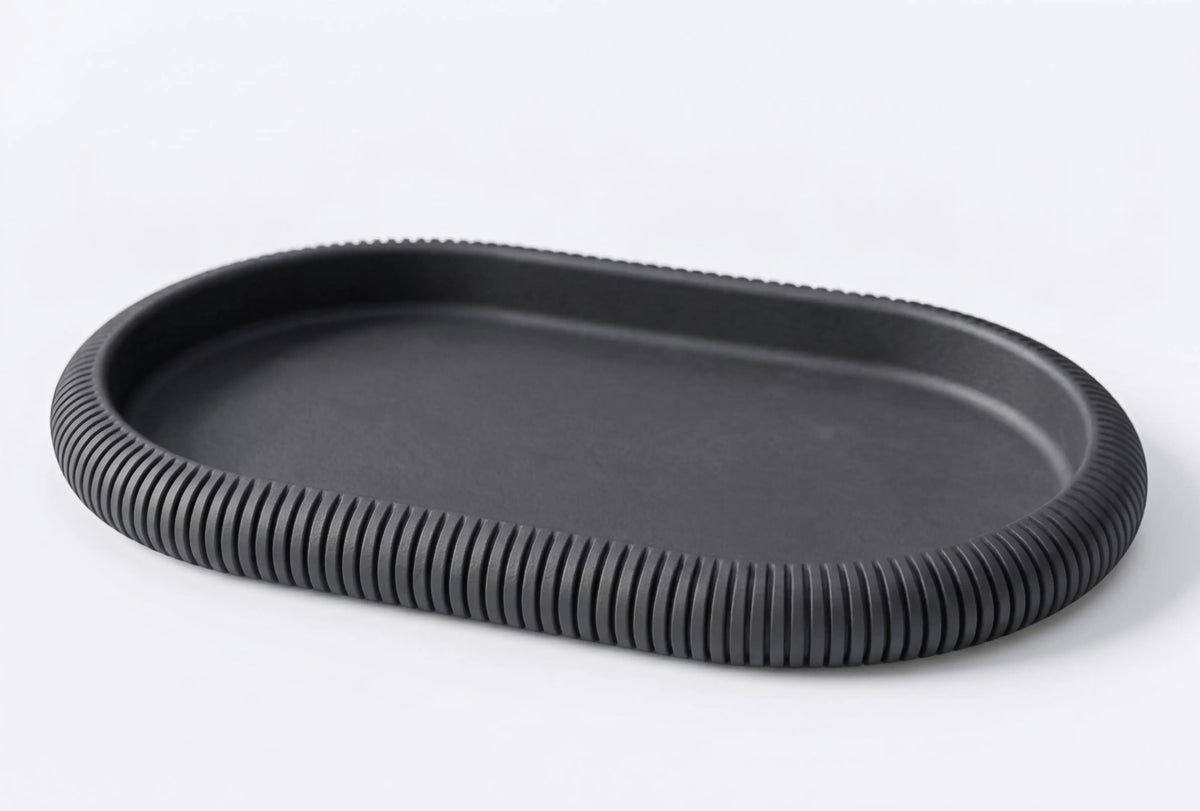 3d geprint japandi tray zwart