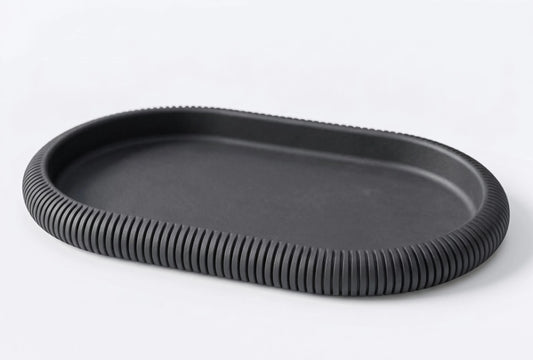 3d geprint japandi tray zwart