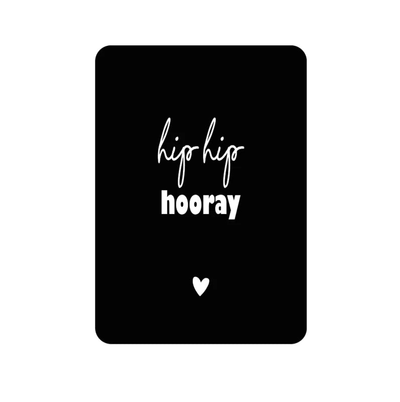 Kaart hip hip hooray | Labelgeluk