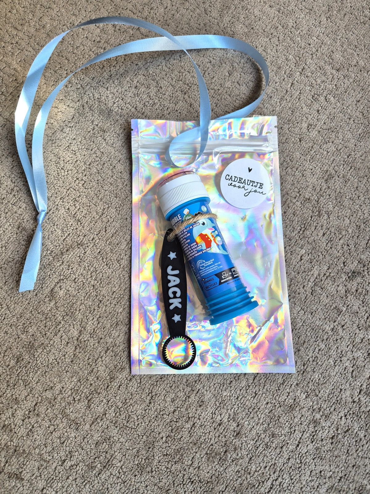 Avondvierdaagse cadeau bellenblaas gepersonaliseerd