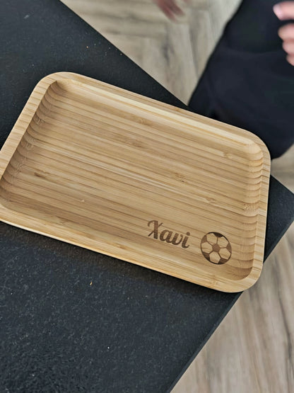 Broodplankje gepersonaliseerd met naam Xavi en een voetbal