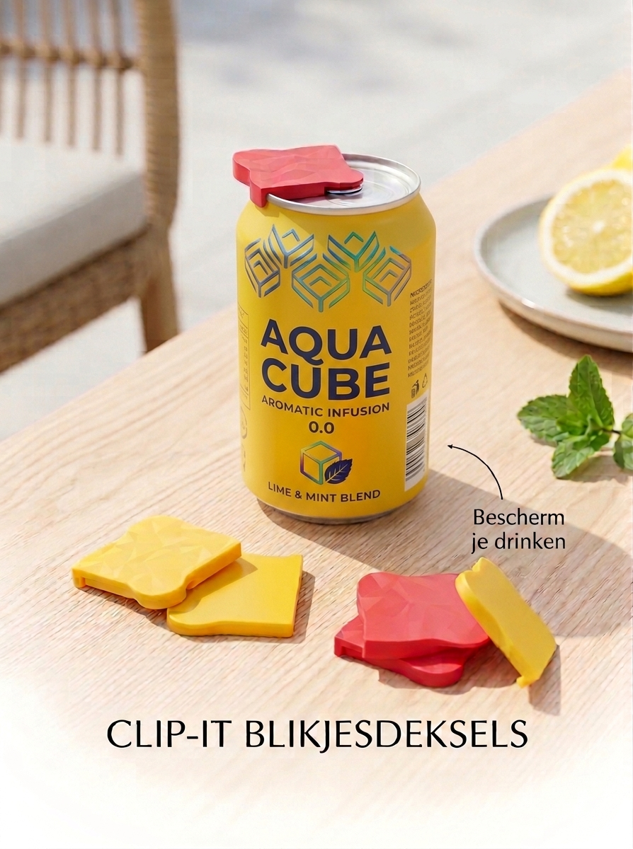 Clip on voor het openen en het tegenhouden van insecten bij je drinken.