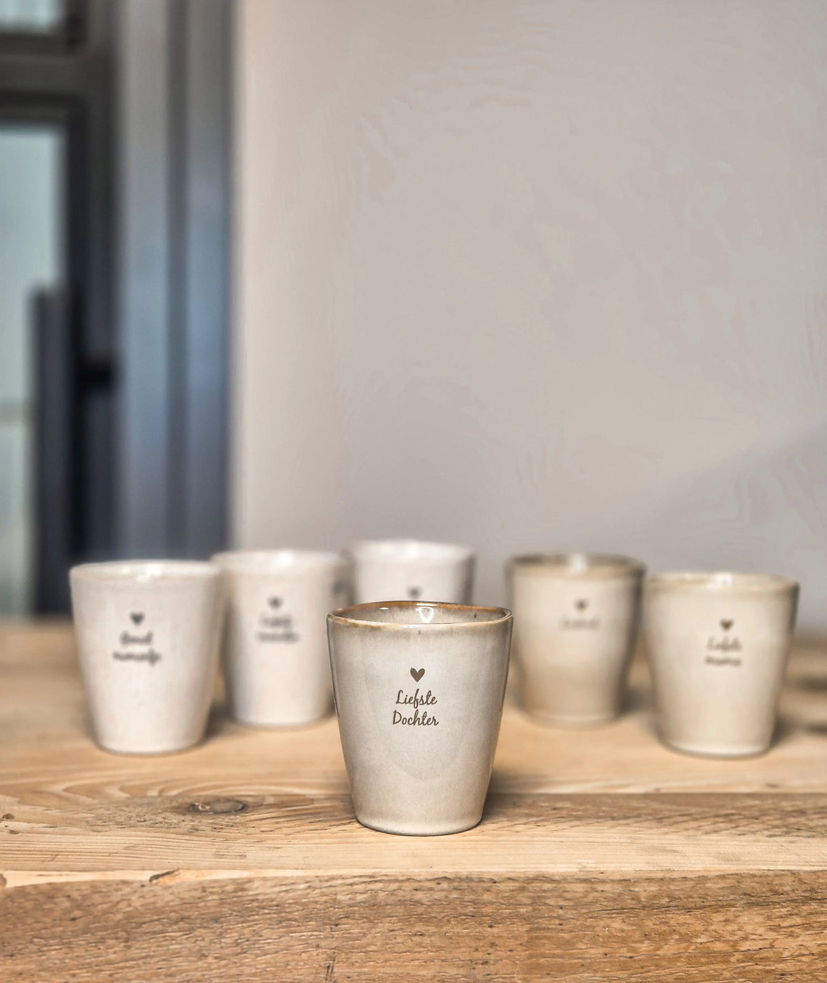 Gepersonaliseerde mok collectie met tekst liefste dochter cadeau keramiek