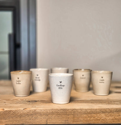 Mok collectie met tekst Lievelings opa gepersonaliseerd cadeau voor opa met gravure
