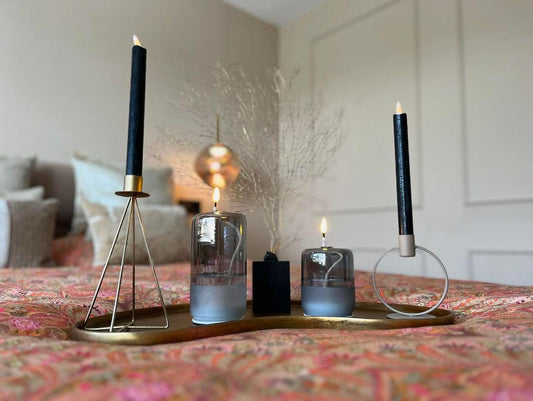 Led Olielamp smoke Grey L | Mansion