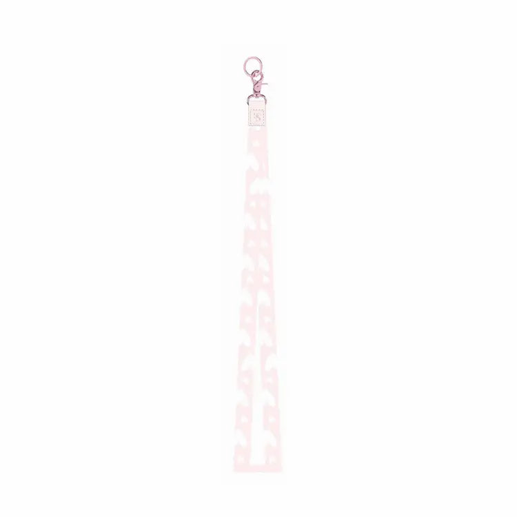 Lanyard roze met hartjes