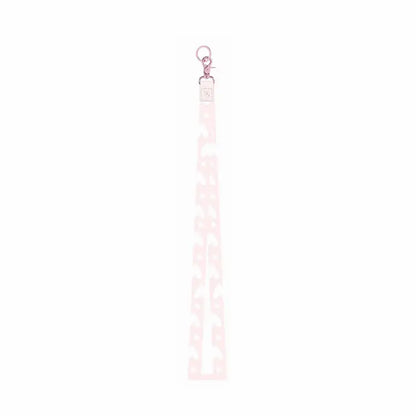 Lanyard roze met hartjes
