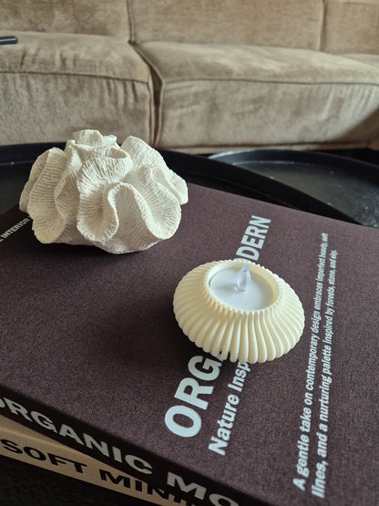 3D geprint Japandi led waxine zelf in kleur samen te stellen