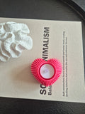 Led waxine roze 3d geprint sfeerbeeld wit