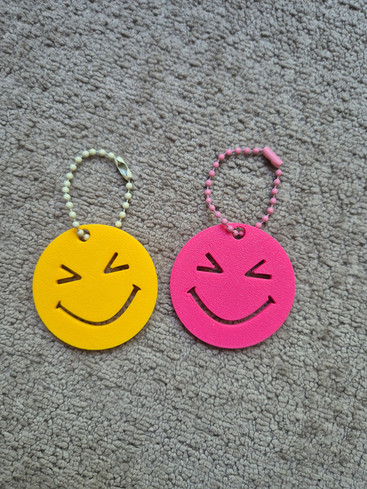 Set Smiley sleutelhangers fun