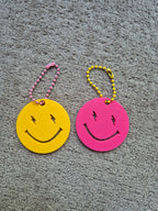 Set met bliksem smiley sleutelhangers