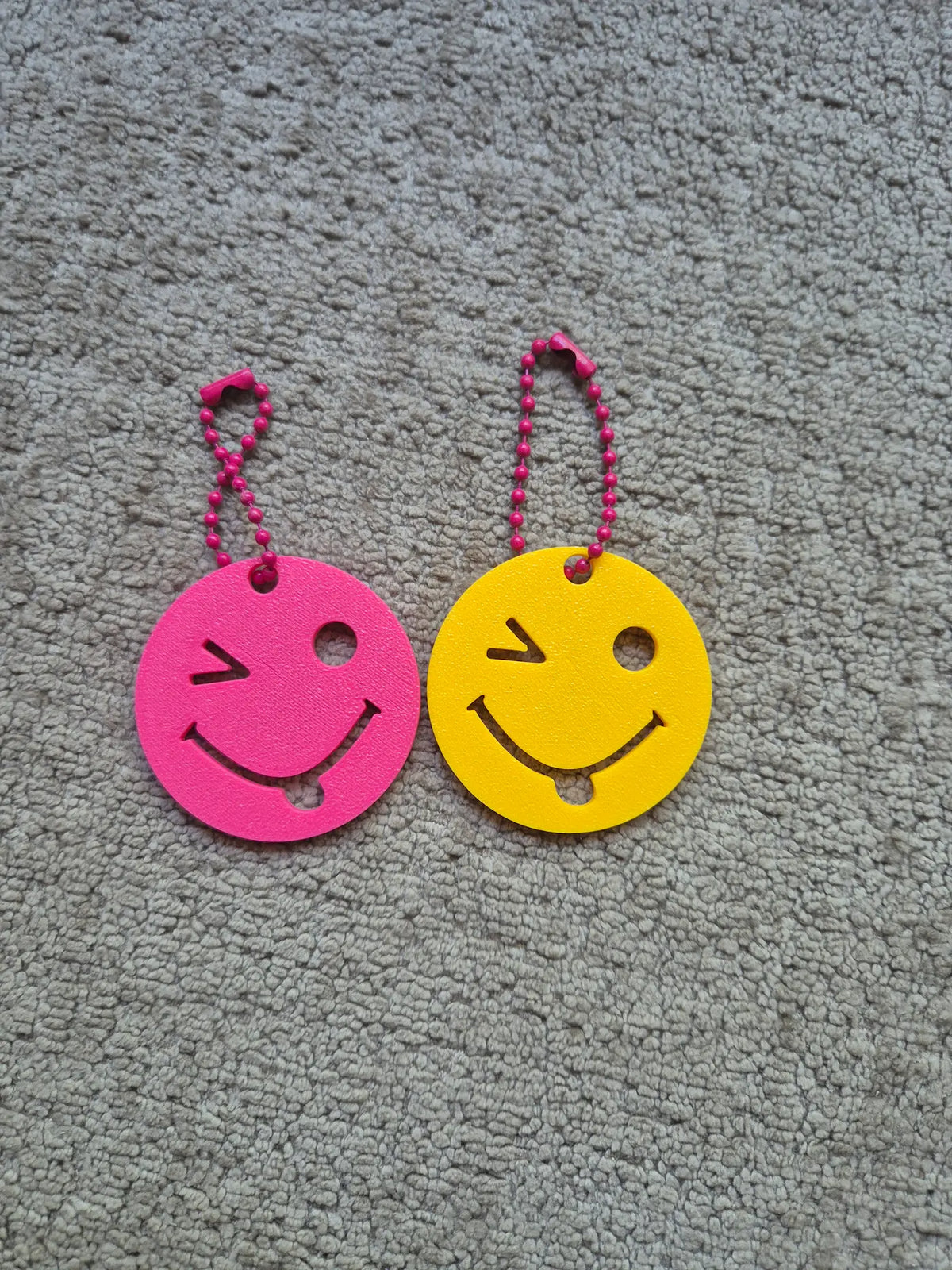 Set smiley funny sleutelhangers