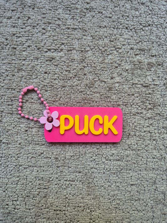 Sleutelhanger met de naam puck