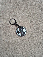 Voetbalsleutelhanger gepersonaliseerd met naam en clipsluiting