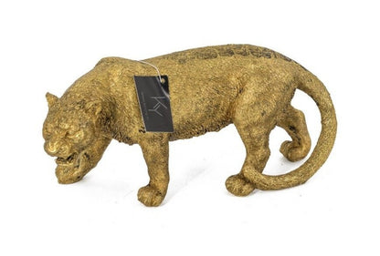 Ornament beeld Tijger goud | KY - woongeluk4you