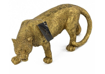 Ornament beeld Tijger goud | KY - woongeluk4you