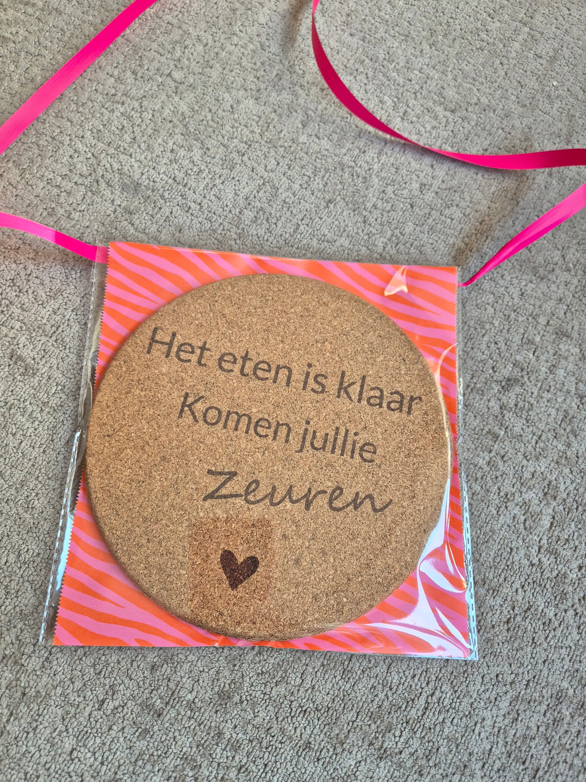 Pan onderzetter kurk | komen jullie eten