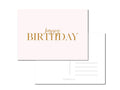 Wenskaart roze happy birthday stationary & Gift