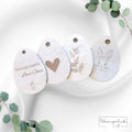 Set van 4 houten paaseieren, waarvan 1 gepersonaliseerd voor Oma, ideaal voor paasdecoratie.
