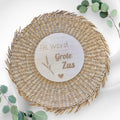 Houten cirkel "Ik word grote zus" met hartje en takje, perfecte zwangerschapsaankondiging voor de toekomstige grote zus.
