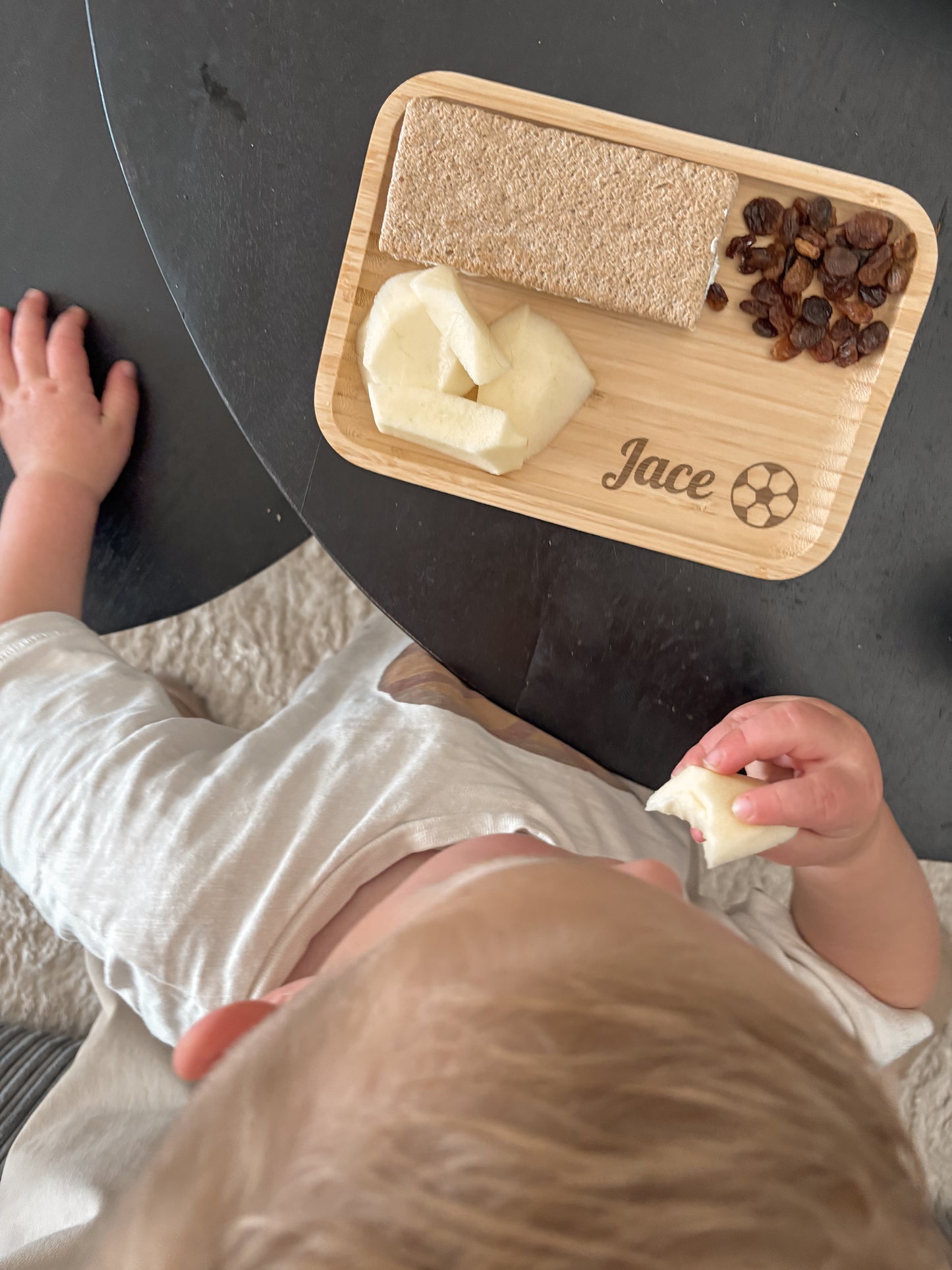 Voetbal snackbordje met naam | Gepersonaliseerd voor kids