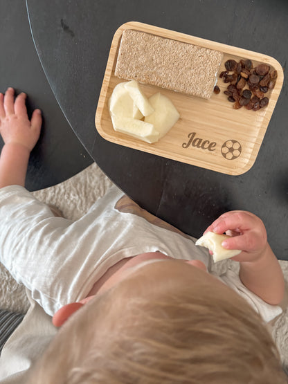 Voetbal snackbordje met naam | Gepersonaliseerd voor kids