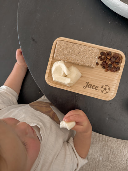 Voetbal snackbordje met naam | Gepersonaliseerd voor kids
