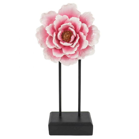 Decoratie Roze bloem op standaard | Homebound