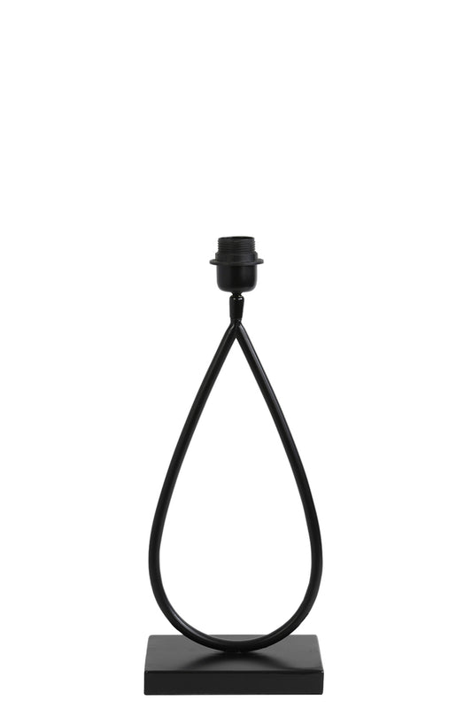 Elegante Lampvoet TAMSU in Mat Zwart - Perfect voor Eigentijdse Verlichting met Ovale of Cilindervormige Lampenkappen.