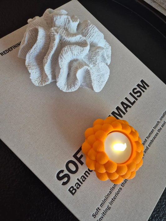 led waxine 3d in oranje kleur sfeerbeeld