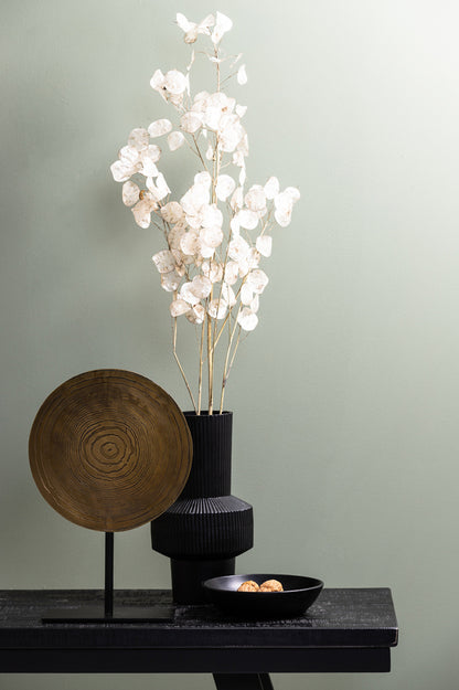Stijlvol Ornament op Voet SASIM Brons Spiraal-Mat Zwart 25x10x39 cm - Light & Living, een waardevolle toevoeging aan je interieur.