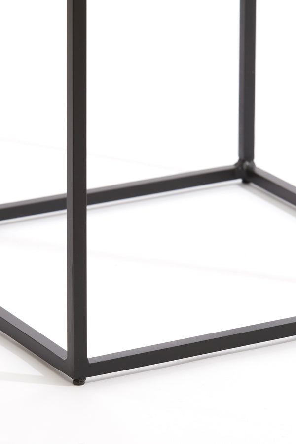 Stijlvolle Zuilen Set van 2 QUIN Zwart Nikkel/Zwart - Perfecte toevoeging aan je interieur, merk Light & Living.