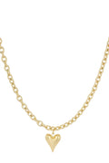 Stainless steel ketting "Love Rules" met verstelbare lengte, tijdloos en duurzaam.